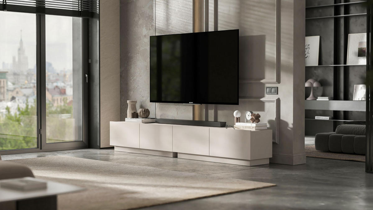 TV-SCHRANK Enjoy Eiche Kaschmir matt Loft 120 cm - Kaschmir, Holzwerkstoff (120/37/35cm) - Meble Lindner