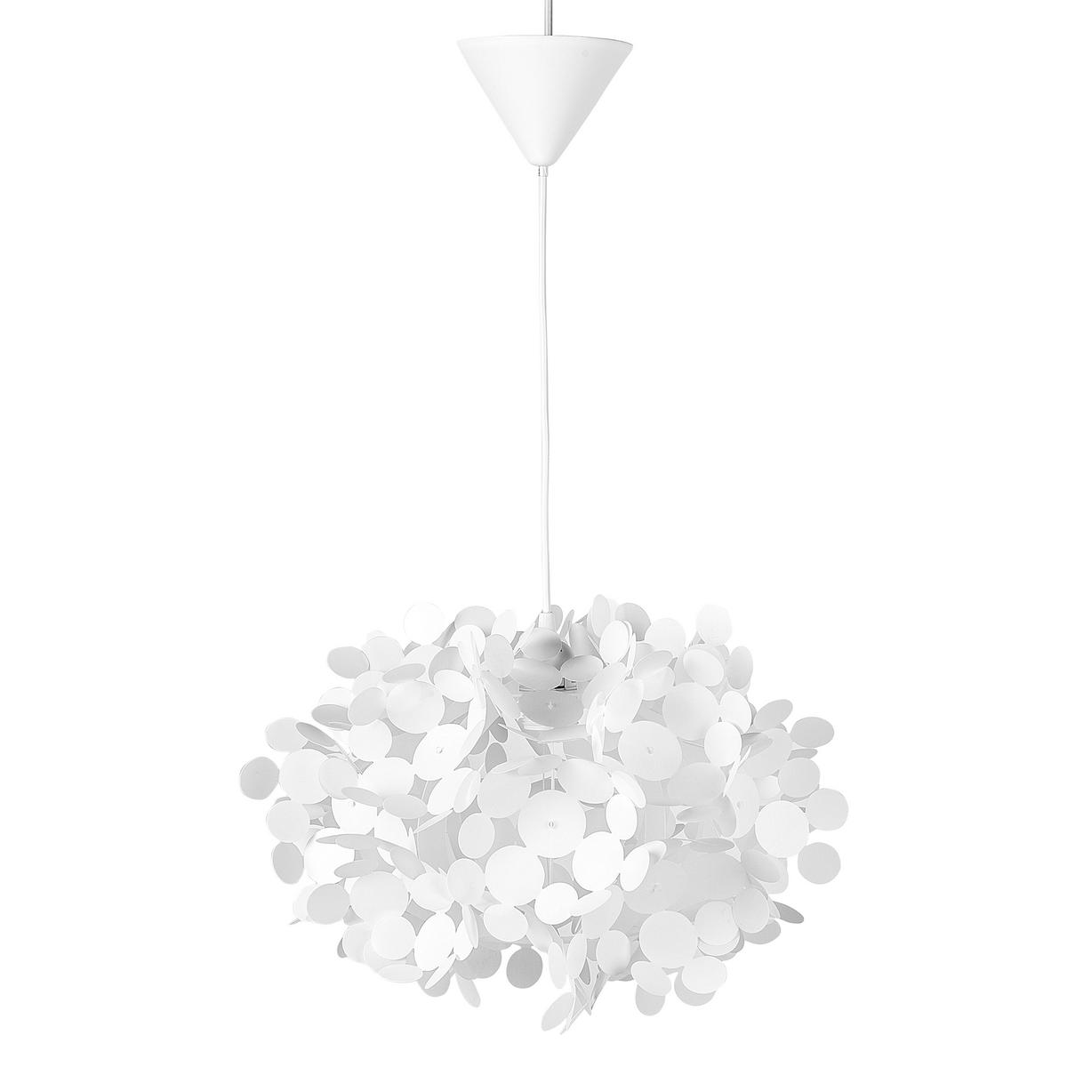 HÄNGELEUCHTE Weiß Lamone - Creme, Kunststoff (40/40/120cm) - Beliani