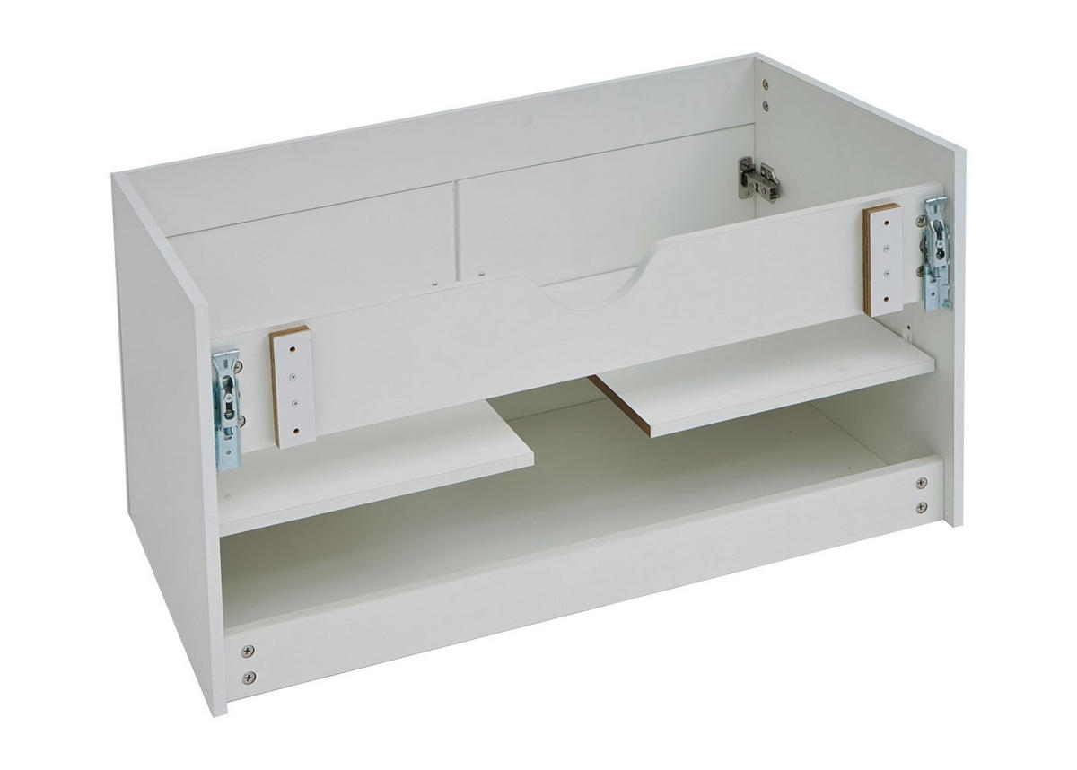 WASCHBECKENUNTERSCHRANK Weiß - Weiß, Holz (90/48/46cm) - MCW