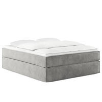 BOXSPRINGBETT - Premium - Hellgrau, Textil (140/200cm) - home24
