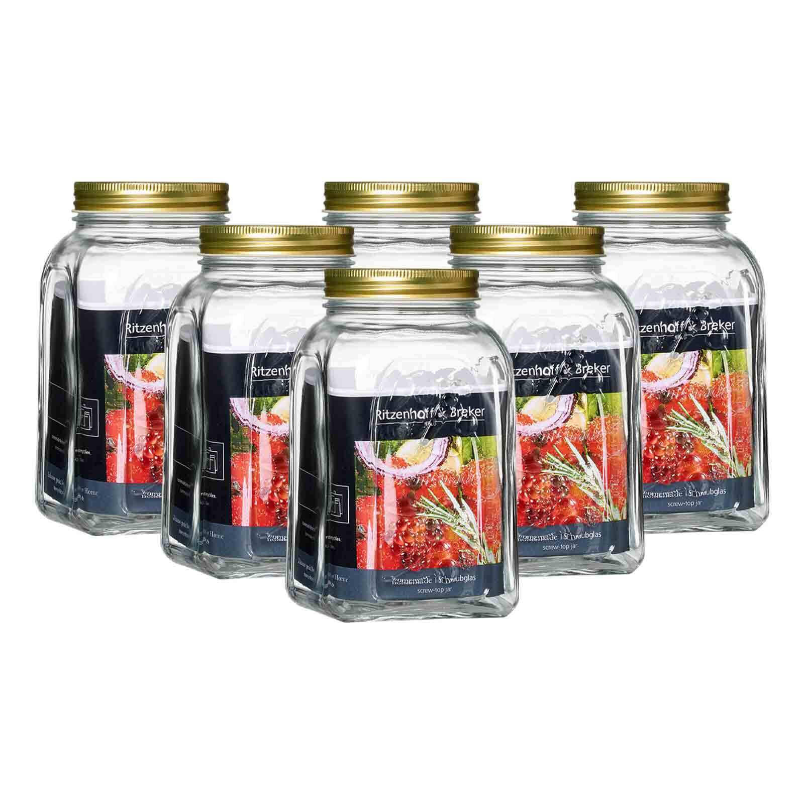 EINMACHGLÄSER Homemade transparent 1,5 l 6er Set - Transparent, Glas (1.5L) - Ritzenhoff Breker
