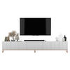 TV-LOWBOARD 2-er Set Elpis Weiß Matt mit Metallrahmen 150 cm - Weiß/Kupferfarben, Holzwerkstoff/Metall (300/51.5/36.5cm) - Meble Lindner