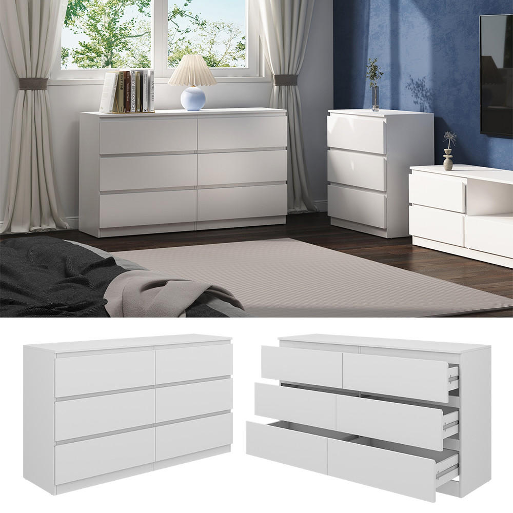 KOMMODE Calisto Weiß 138 x 78.5 cm - Weiß, Holzwerkstoff (39/78.5/138cm) - Vicco