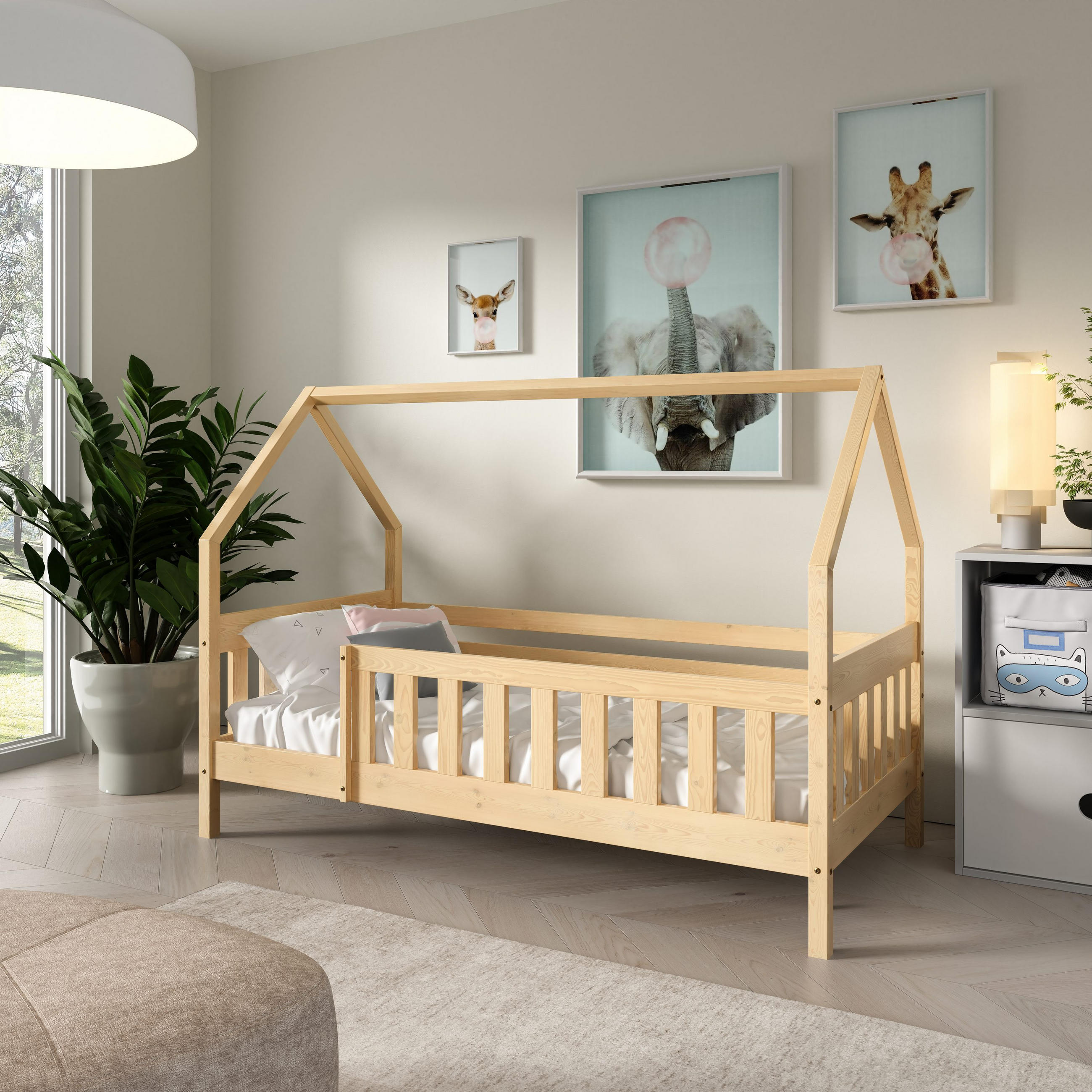 KINDERBETT BELLA 80x160 cm Kieferfarben - Kieferfarben, Holz (80/160cm) - MASSENO