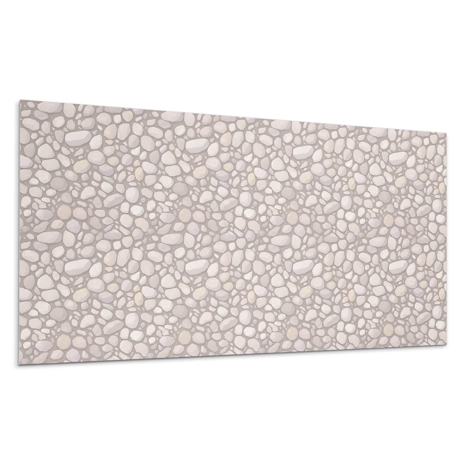 WANDPANEEL 100x50 cm selbstklebend Ciottolo - Ecru, Kunststoff (50/1.6/100cm) - Wallfluent