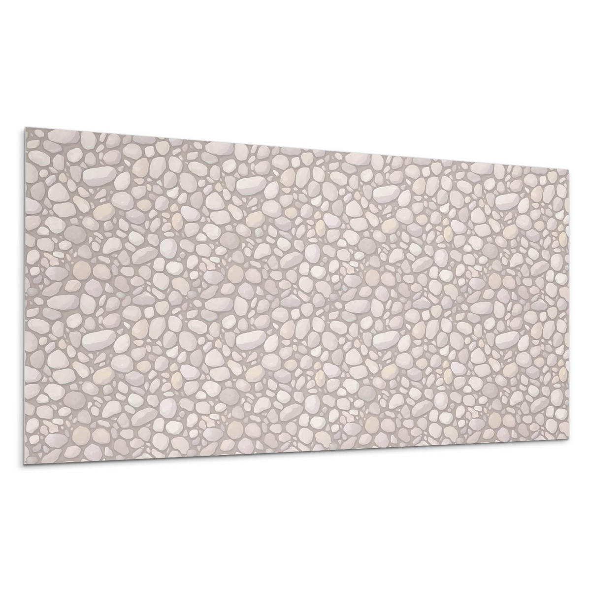 WANDPANEEL 100x50 cm selbstklebend Ciottolo - Ecru, Kunststoff (50/1.6/100cm) - Wallfluent