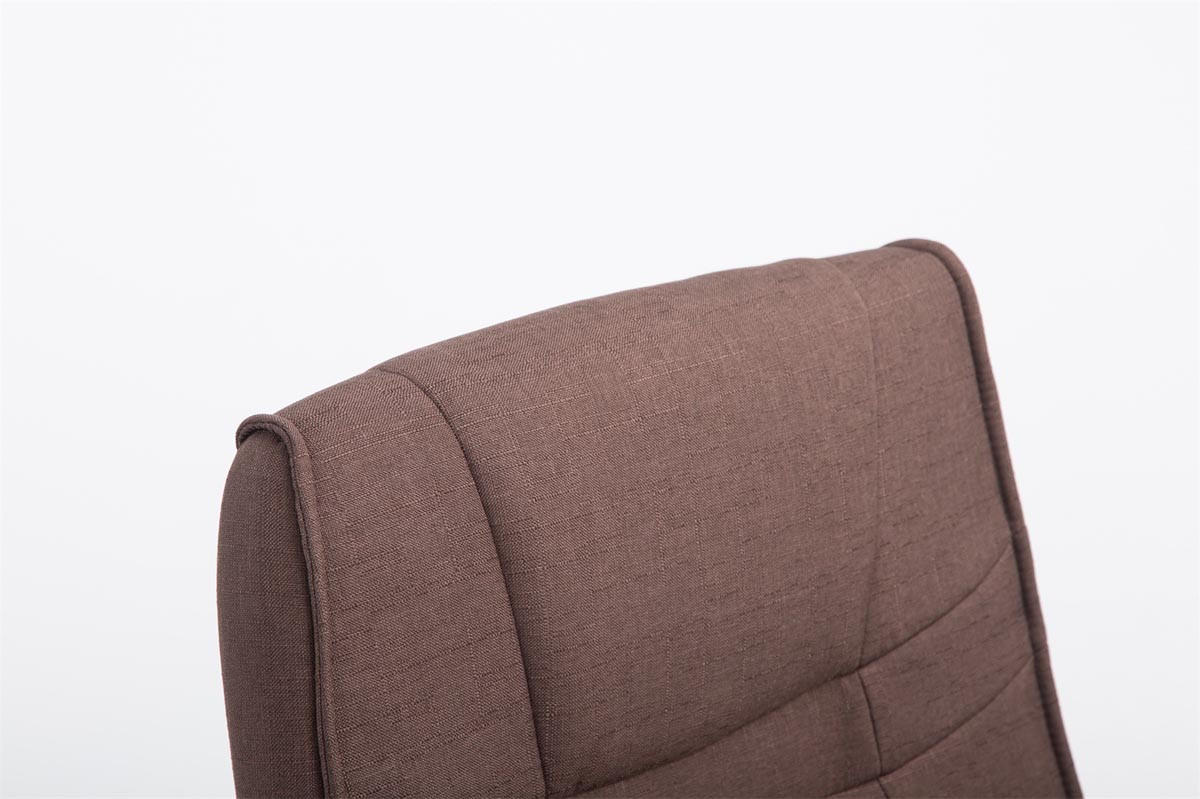 BESUCHERSTUHL Delhi Stoff Braun Konferenzstuhl Bürostuhl - Braun, Textil (60/104/67cm) - DELUKE