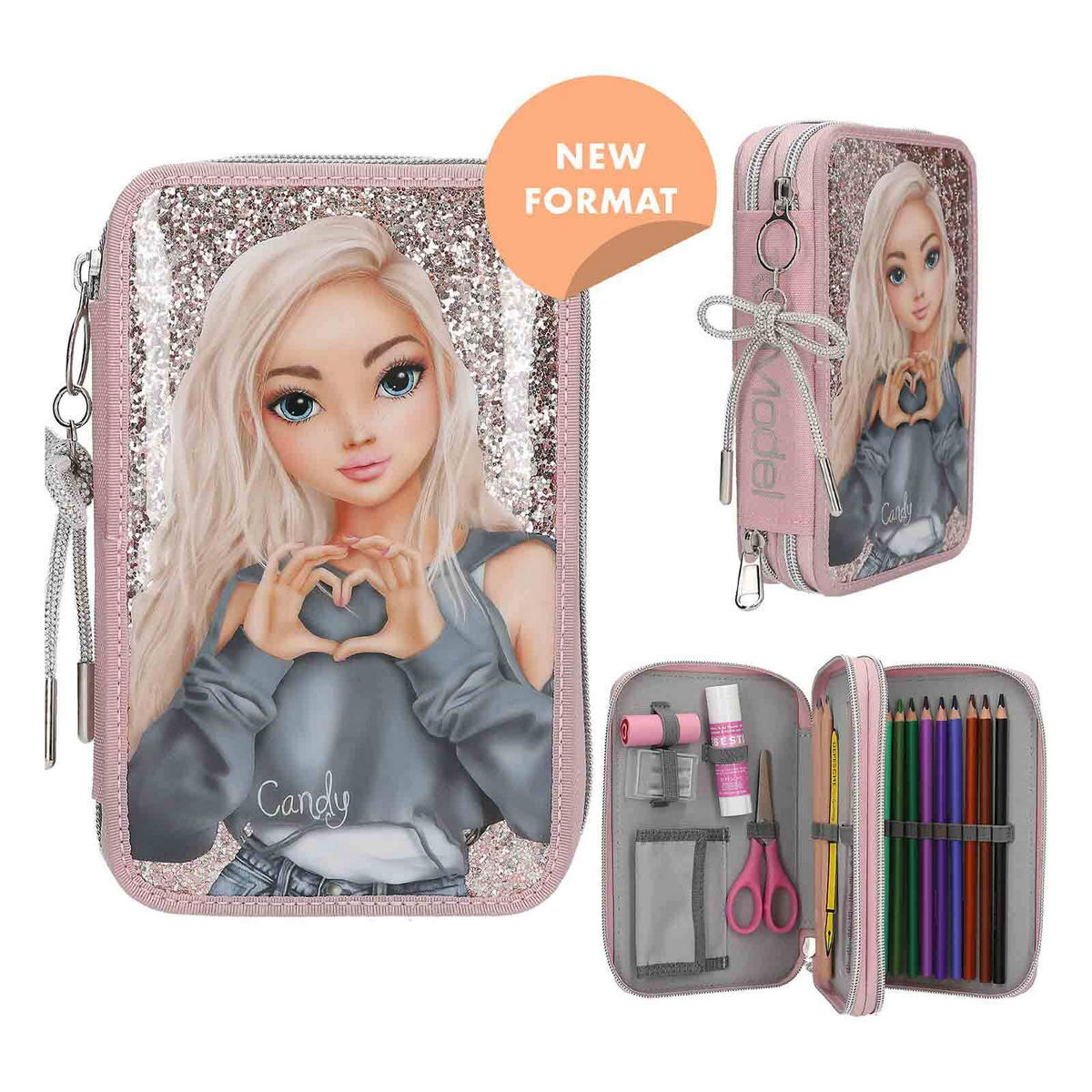 2-FACH FEDERTASCHE MY BFF TOPModel altrosa 5 x 12,5 x 20 cm - Altrosa, Kunststoff (12.5/20/5cm) - Depesche Germany