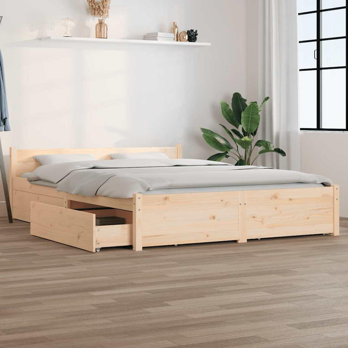 BETT Mit Schubladen 140/200 Cm - Braun, Holz (140/200cm) - vidaXL