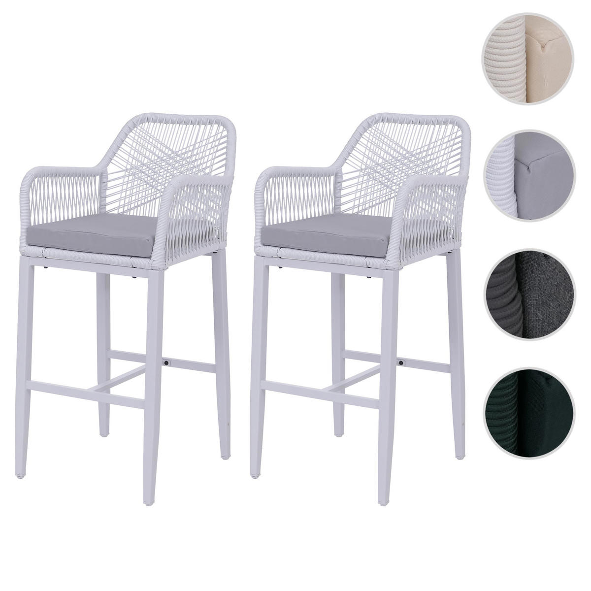 BARSKI STOL Svetlo siva - svetlo siva, tekstil (51/105/60cm) - MCW