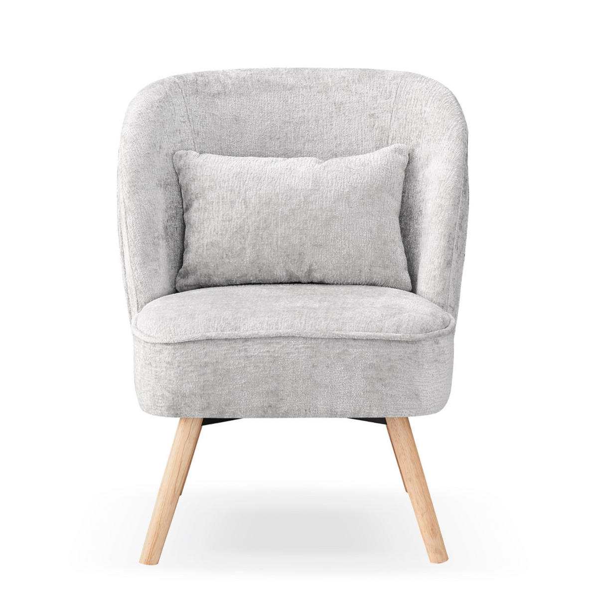 SESSEL YOYO Grau - Grau, Eichenholz/Textil (63/80/70cm) - B&D Home