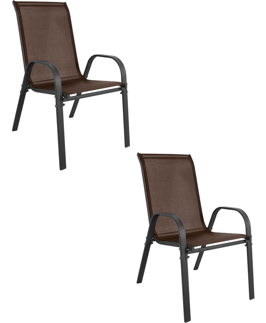 GARTENSTUHL SOREN 2er Set Braun - Braun, Metall (56/91/69cm) - Mat-Haus