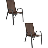 GARTENSTUHL SOREN 2er Set Braun - Braun, Metall (56/91/69cm) - Mat-Haus