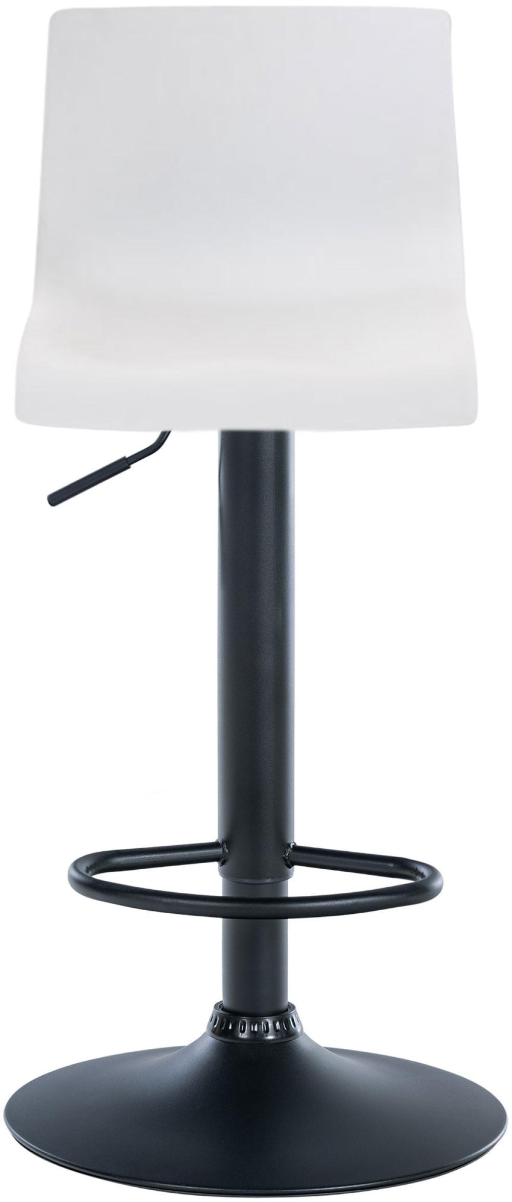 BARHOCKER Kunststoff weiß - Schwarz/Weiß, Kunststoff/Metall (39/84/36cm) - CLP