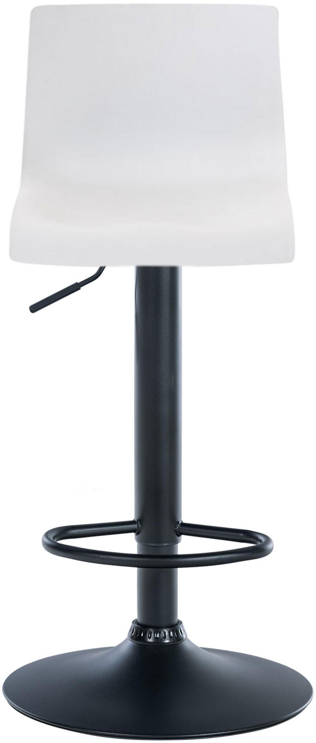 BARHOCKER Kunststoff weiß - Schwarz/Weiß, Kunststoff/Metall (39/84/36cm) - CLP