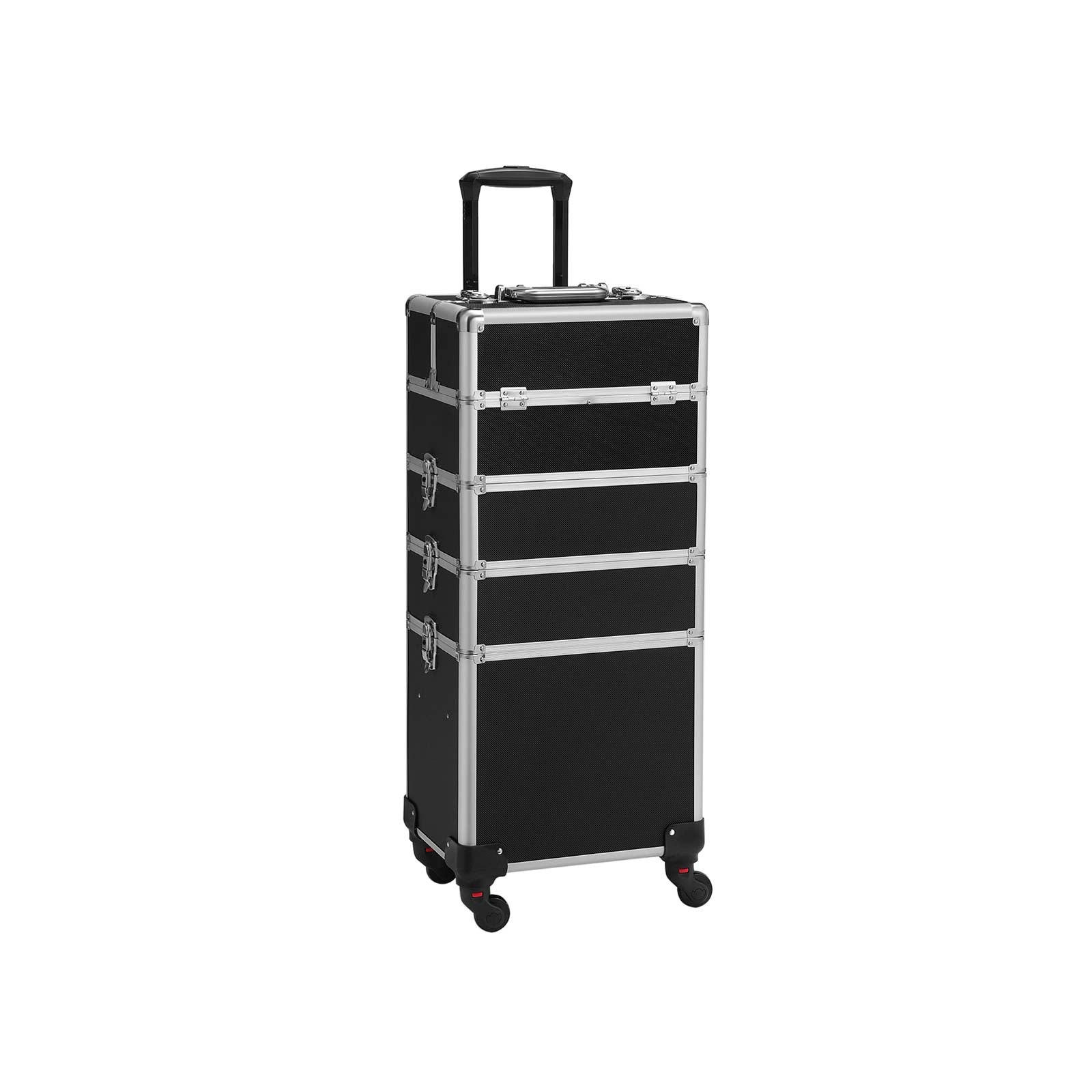KOSMETIKKOFFER - Schwarz, Holzwerkstoff (25/83/35cm) - Hansiro