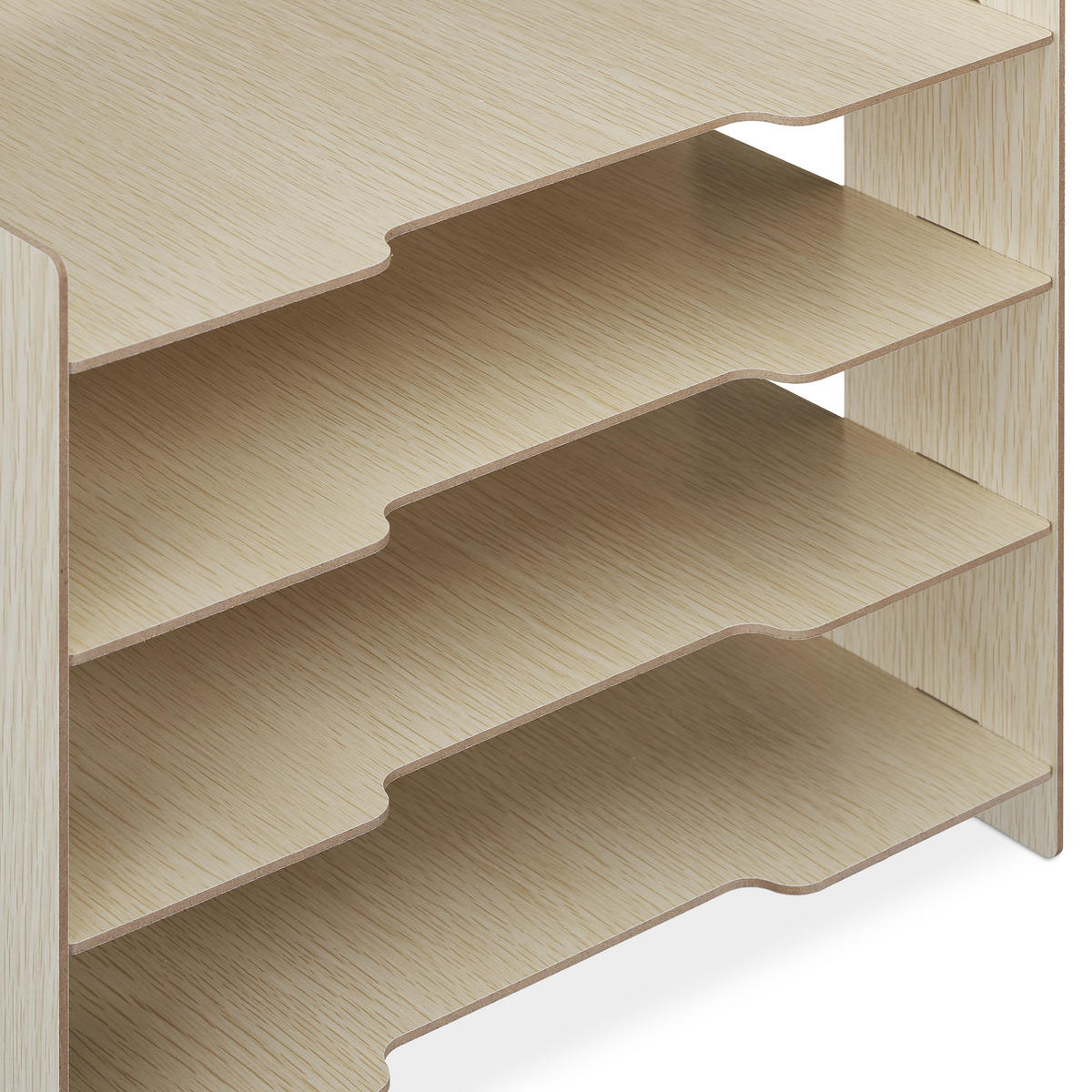 ZÁSOBNÍK na listy - svetlohnedá, kompozitné drevo (32.5/27/25cm) - Relaxdays