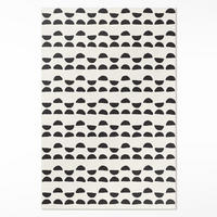 TEPPICH 60x90 cm Unregelmäßige Halbmonde Boho Muster - Hellgrau, Kunststoff (60/90cm) - Wallfluent