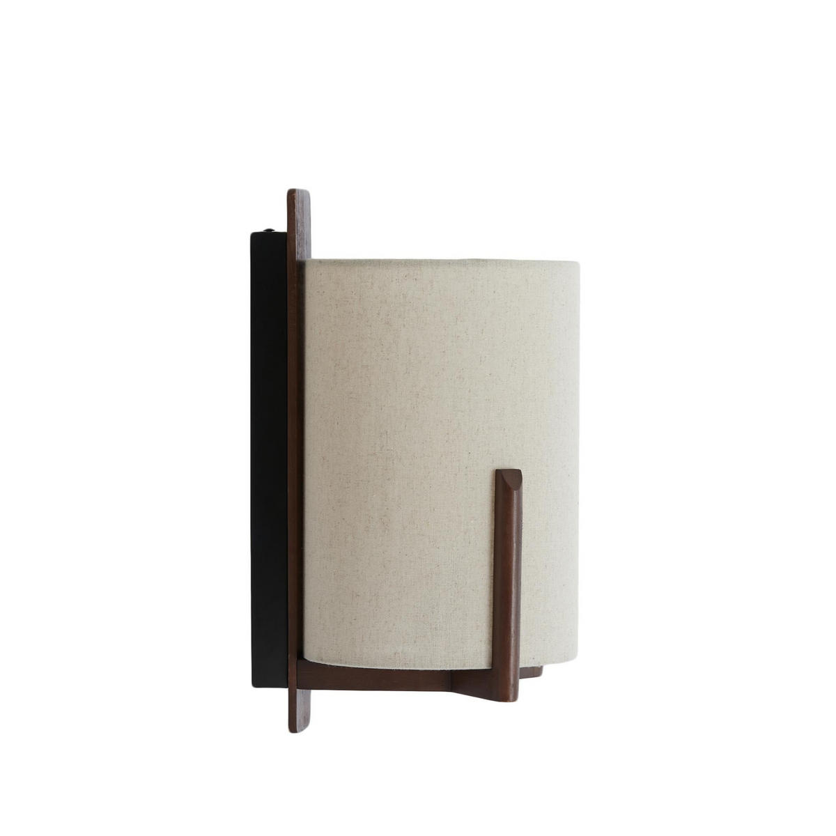 WANDLEUCHTE Litto Braun 22/18/36 cm - Braun, Holz (18/36/22cm) - Light & Living