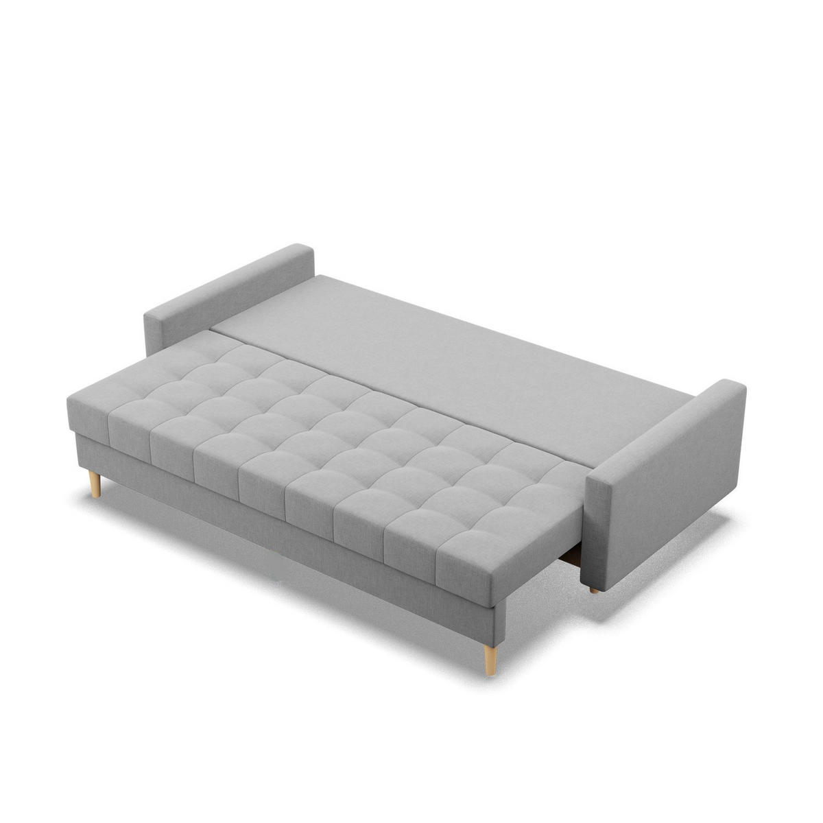 SOFA 3-SITZER MIT SCHLAFFUNKTION ELMA, Grau - Grau, Textil (212/88/92cm)