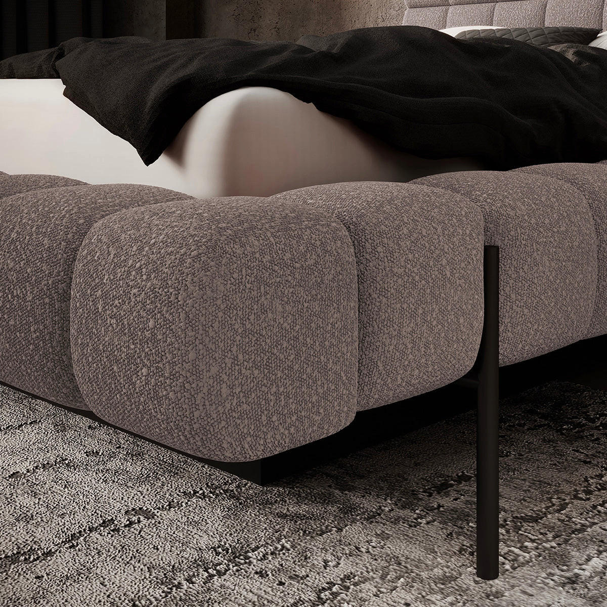 BOXBETT 180/200 Ezio Hellgrau - Grau, Holz (180/200cm) - Petits-meubles