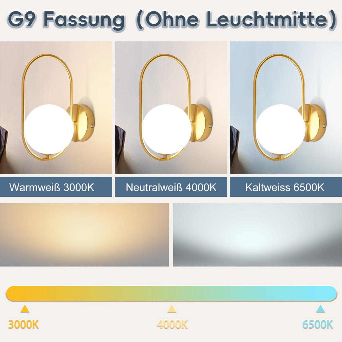 WANDLEUCHTE Verve - Goldfarben, Metall (22/32/10cm) - Nettlife