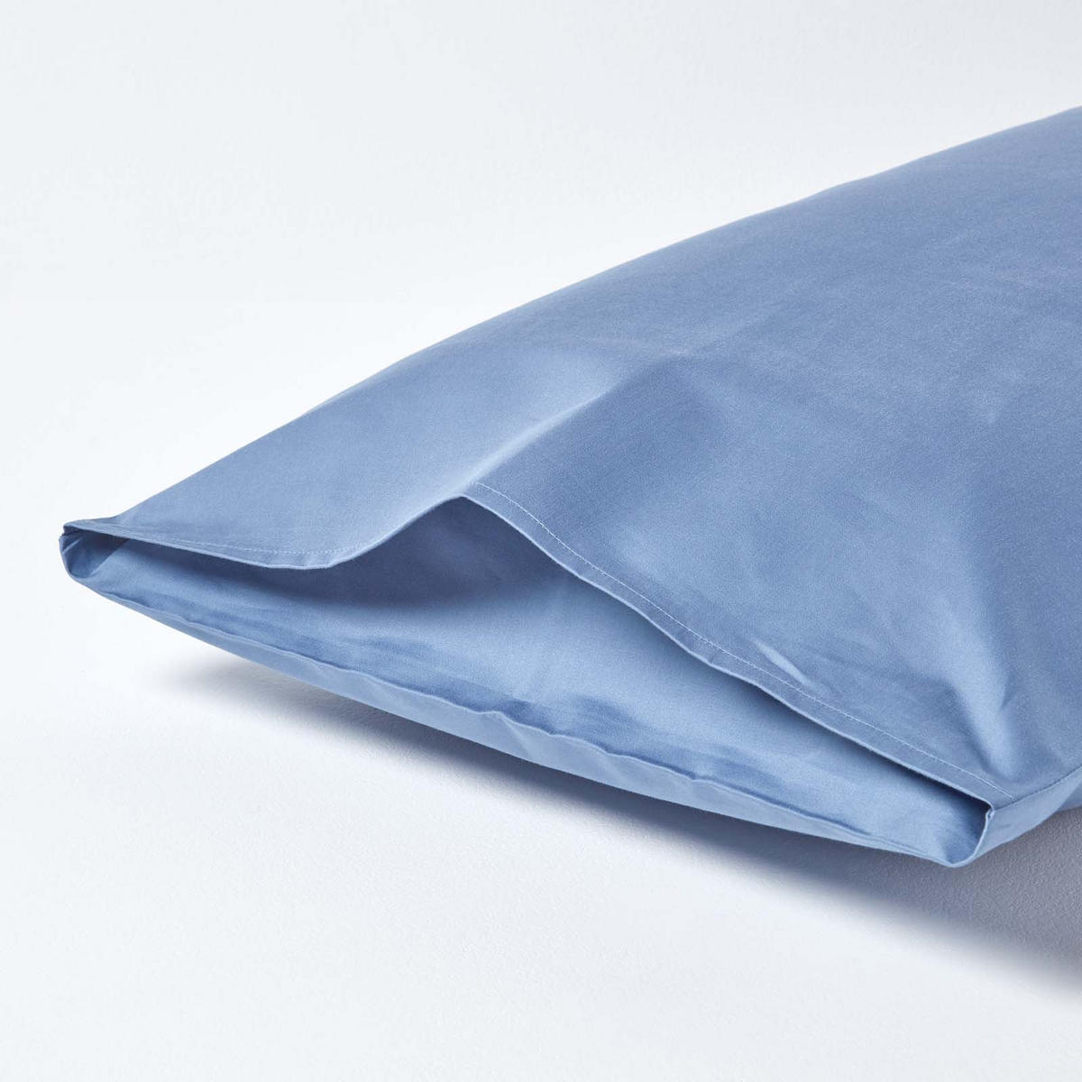 KISSENBEZUG Premium, Ägyptische Baumwolle, Fadendichte 1000 - Blau, Textil (50/90cm) - Homescapes