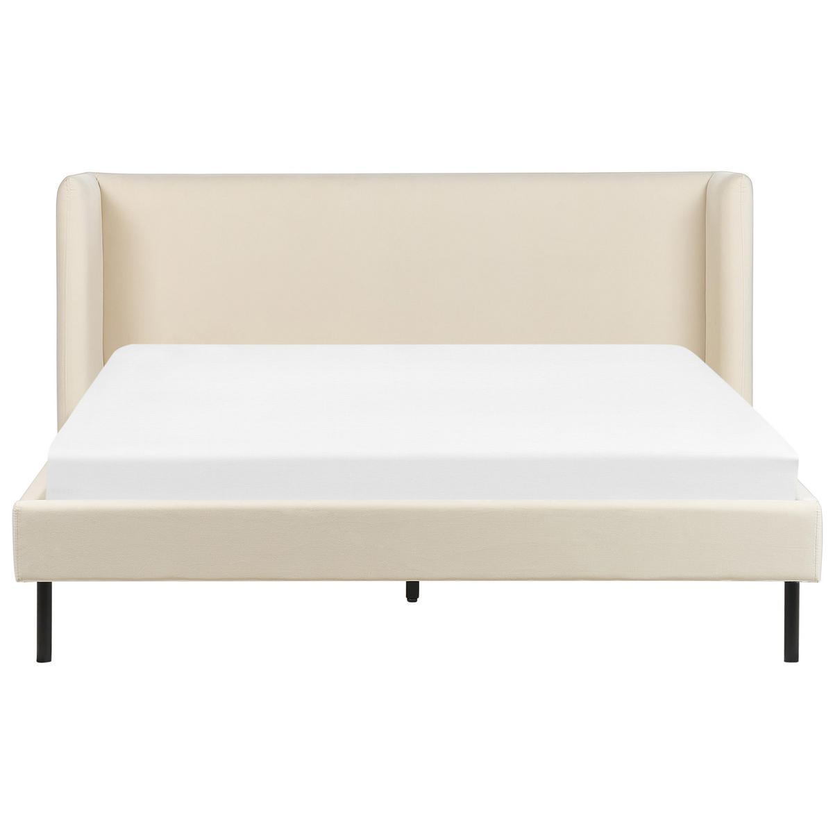 POLSTERBETT 160/200 cm Helles Beige Arette - Beige, Textil (160/200cm) - Beliani