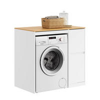 WASCHMASCHINENSCHRANK mit Wäschekorb Weiß 100x60x95 cm - Weiß, Holzwerkstoff (100/95/60cm) - SoBuy