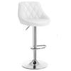 BARHOCKER, Kunstleder, Höhenverstellbar, 360° Drehbar - Weiß, Metall (47/104/39cm) - Woltu