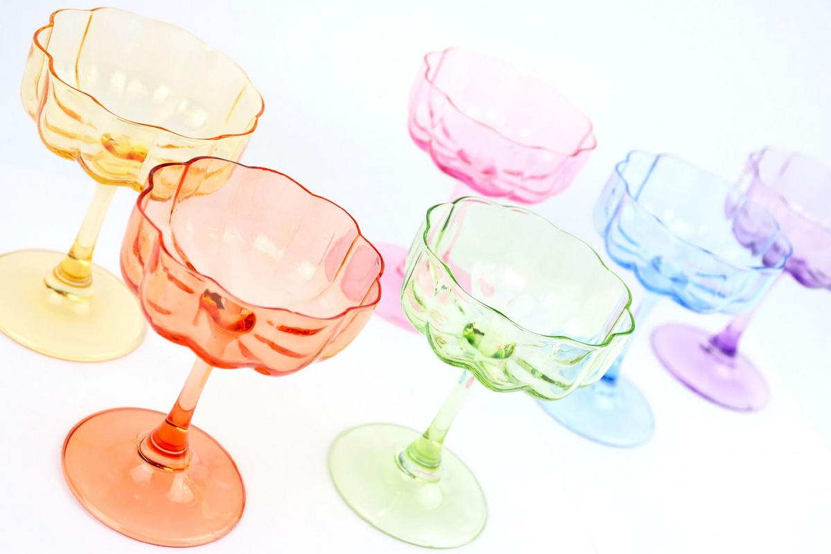 COCKTAILGLÄSER Blooming grace 6er-Set - Multicolor, Glas (1L) - FURNARO