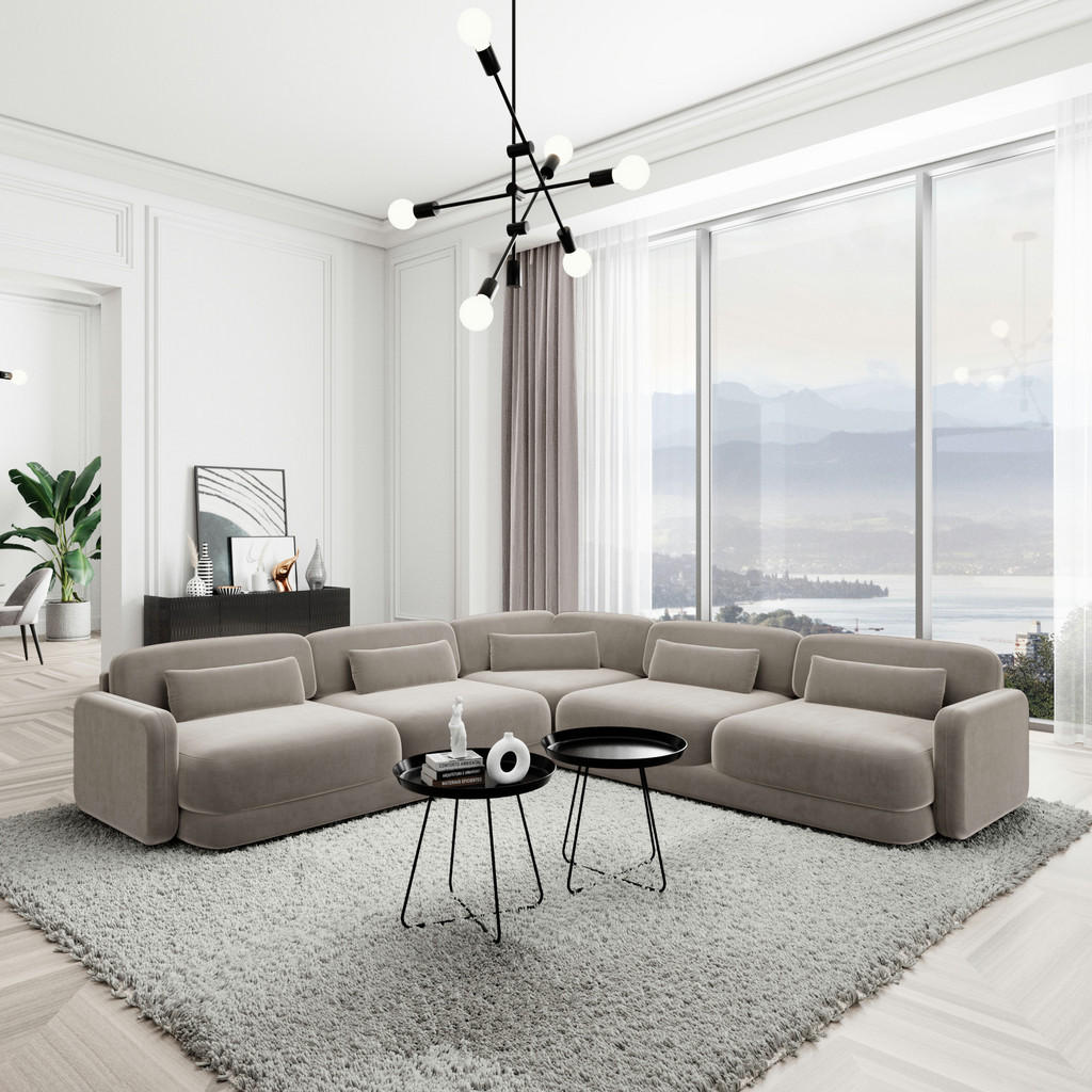 Thumbnail - Sofa Dreams Ecksofa, Sand, Textil, L-Form, 229x229 cm, Wohnzimmer, Sofas & Couches, Wohnlandschaften, Ecksofas