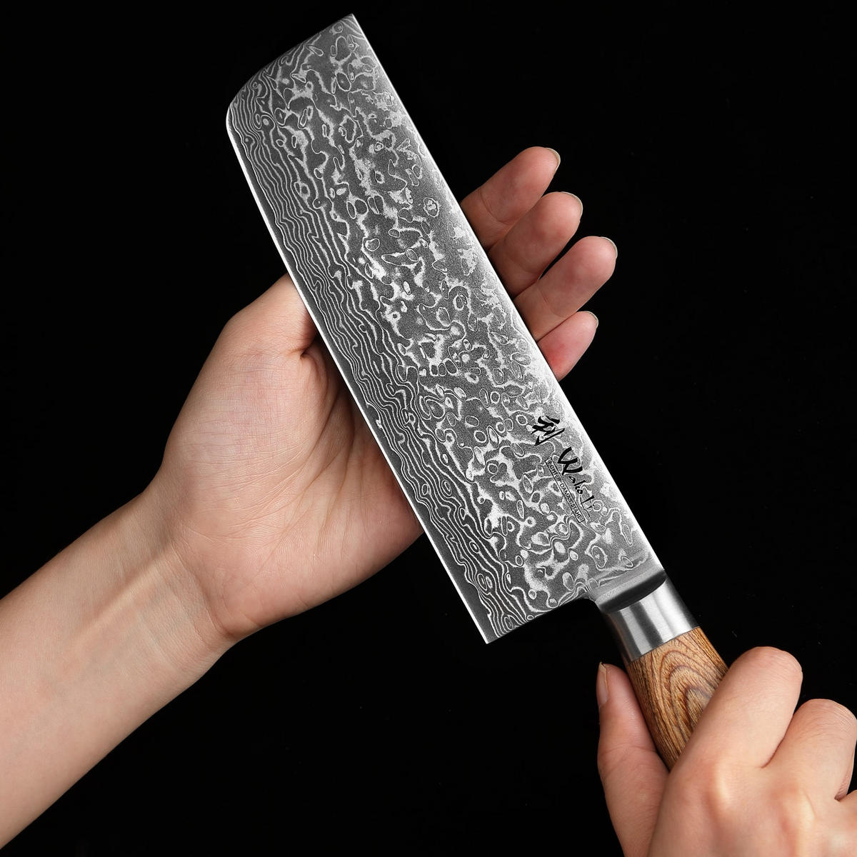 NAKIRIMESSER 18 cm - Braun, Holz/Metall (32cm) - Wakoli