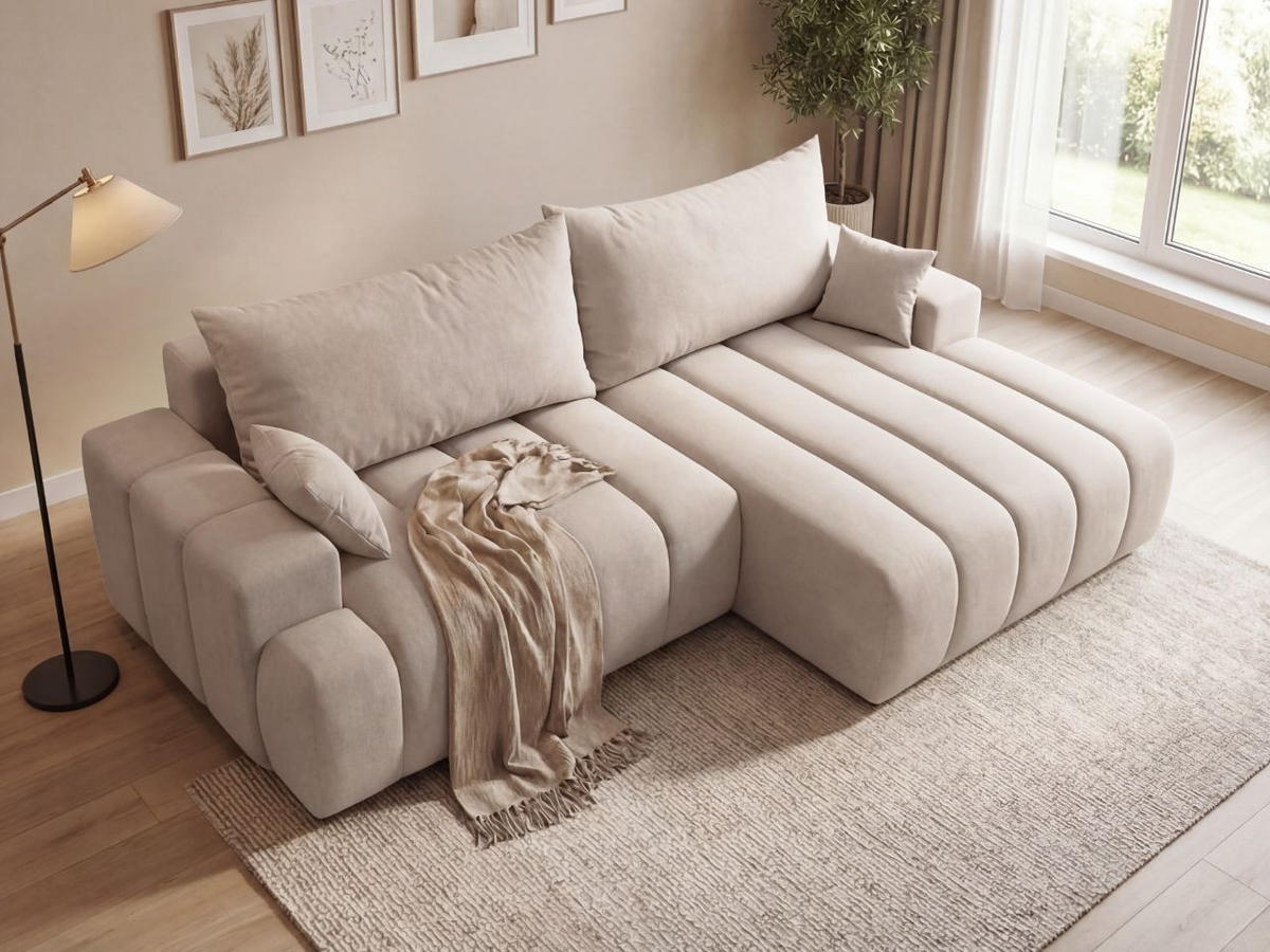 ECKSOFA Caleo Beige Rechts - Beige, Holz/Textil (270/170cm) - Graingold
