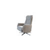 RELAXSESSEL SARI Taupe Webstoff - Taupe/Schwarz, Textil/Metall (77/108/89cm) - KAWOLA
