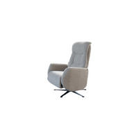 RELAXSESSEL SARI Taupe Webstoff - Taupe/Schwarz, Textil/Metall (77/108/89cm) - KAWOLA