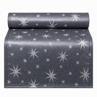 TISCHLÄUFER 30/160 cm Lurex Sterne Grau - Grau, Textil (30/160cm) - TiborTex