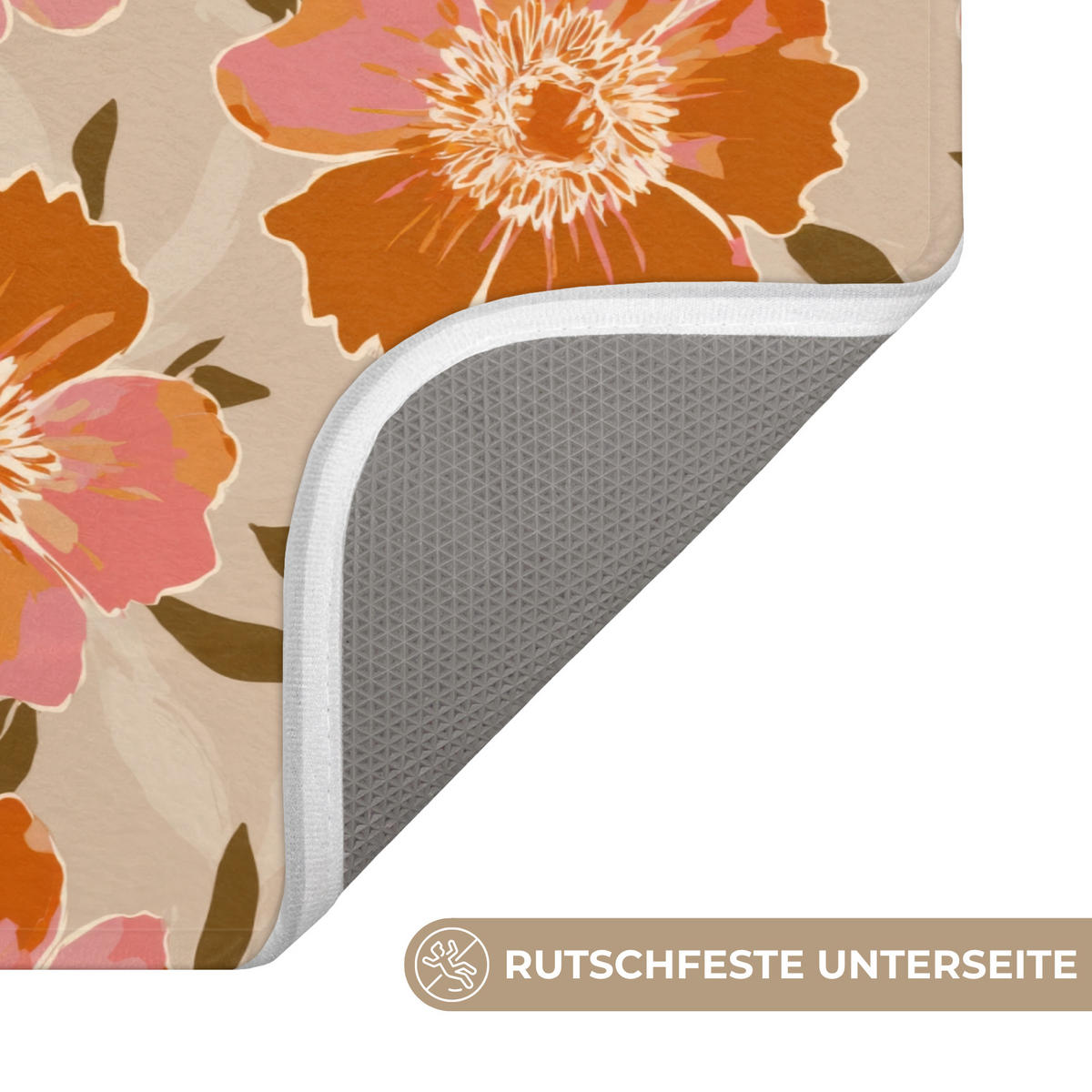 KÚPEĽŇOVÁ PREDLOŽKA Kvety - Motív - Retro 60x40 cm - viacfarebná, textil/plast (60/40cm) - OnlyWow