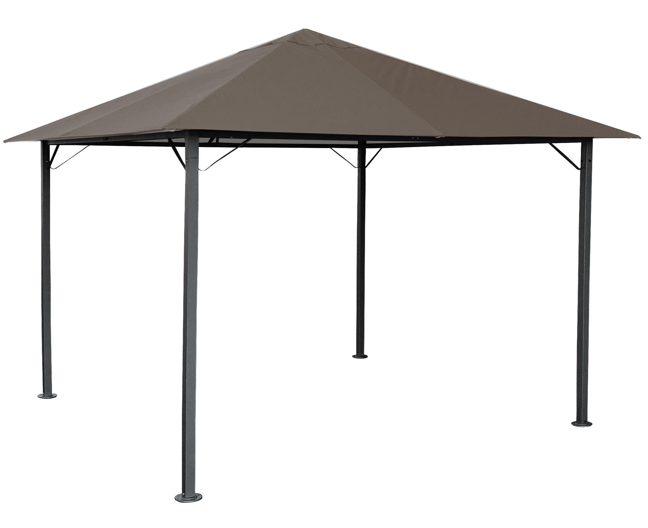 PAVILLON Nizza 3x3m Taupe - Taupe, Metall (300/263/300cm) - QUICK STAR