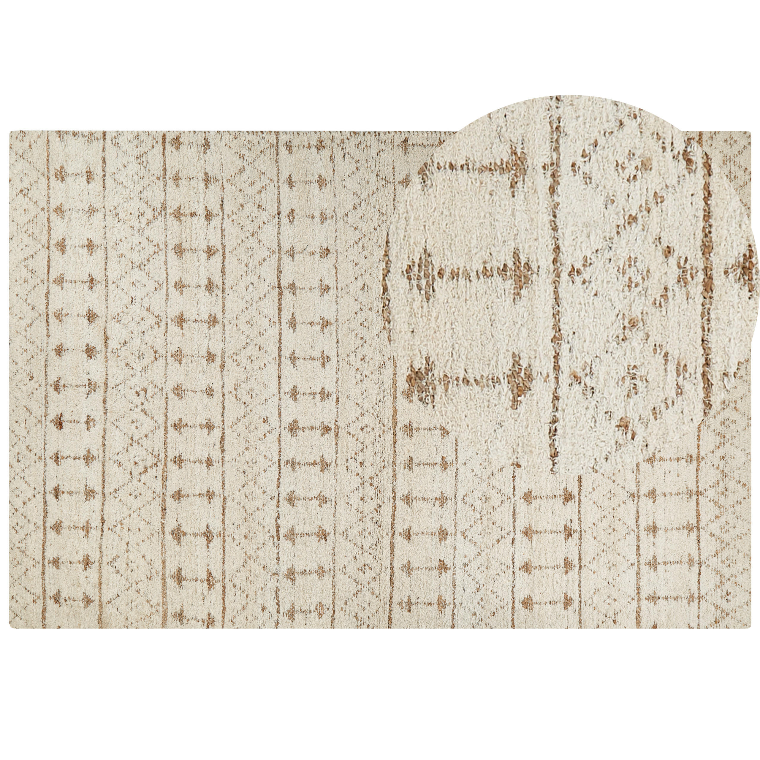 TEPPICH geflochten Sanao 300/200 cm - Beige, Textil (200/300cm) - Beliani