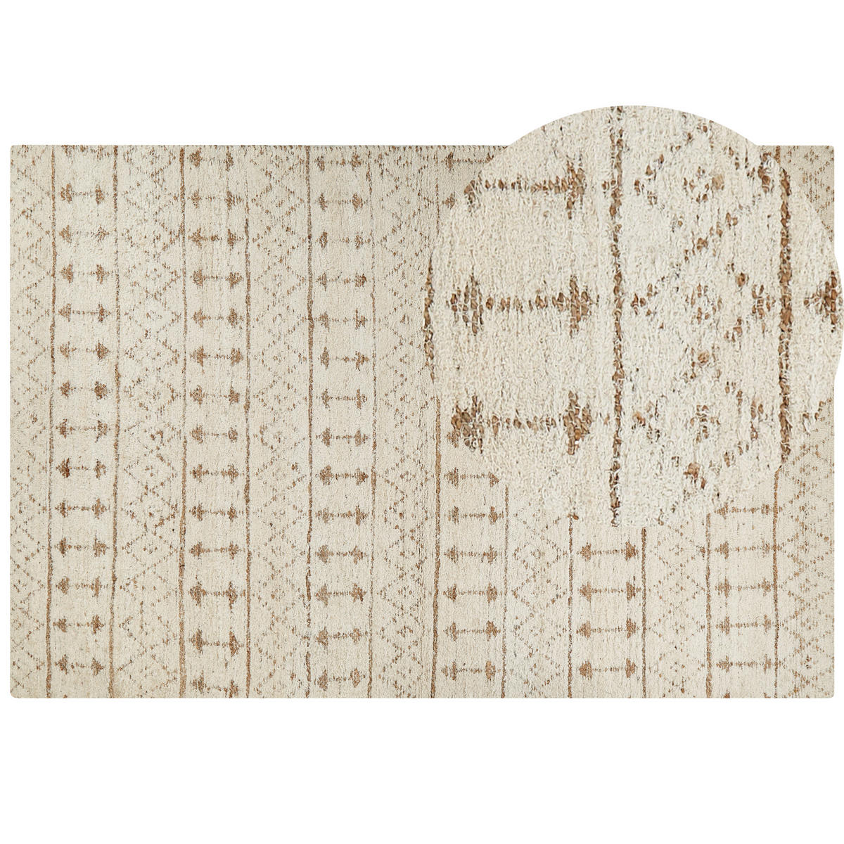 TEPPICH geflochten Sanao 300/200 cm - Beige, Textil (200/300cm) - Beliani