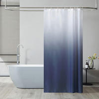 DUSCHVORHANG Textil 120 x 200 cm Dunkelblau - Multicolor, Textil (120/200cm)