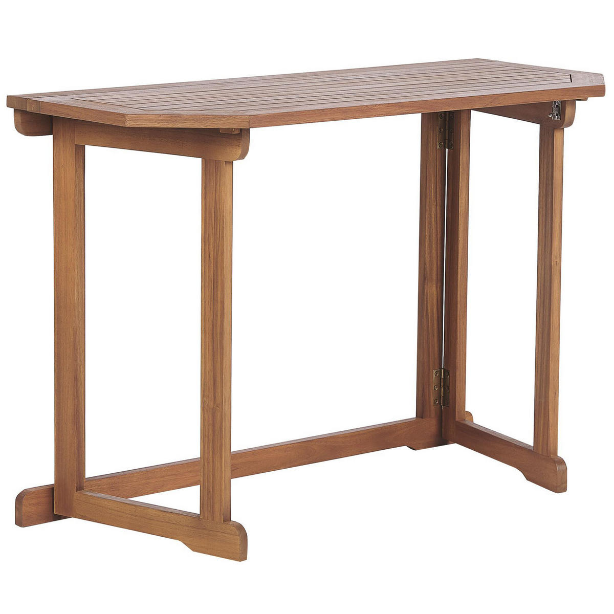 BALKON ECKBANK SET 4-teilig Akazienholz hellbraun modular Treia - Hellbraun, Holz - Beliani