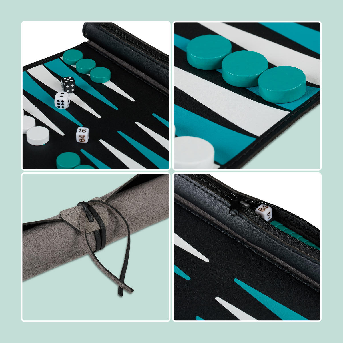 BACKGAMMON - Multicolor, Kunststoff (4/4cm) - Relaxdays