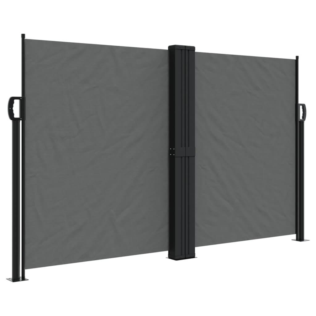 SEITENMARKISE Ausziehbar Anthrazit 140x1000 cm - Silberfarben, Metall (1000/140cm) - furnicato