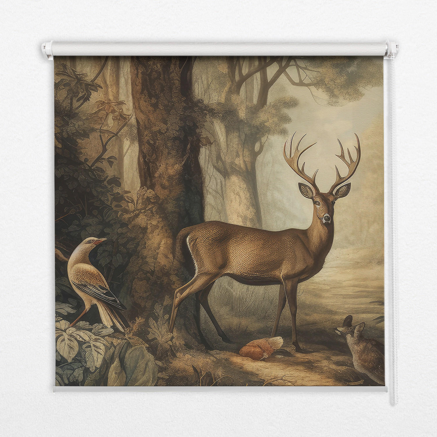 TULUP VNITŘNÍ roleta - okenní roleta - roleta - 80x140 cm - Zvířata v lese