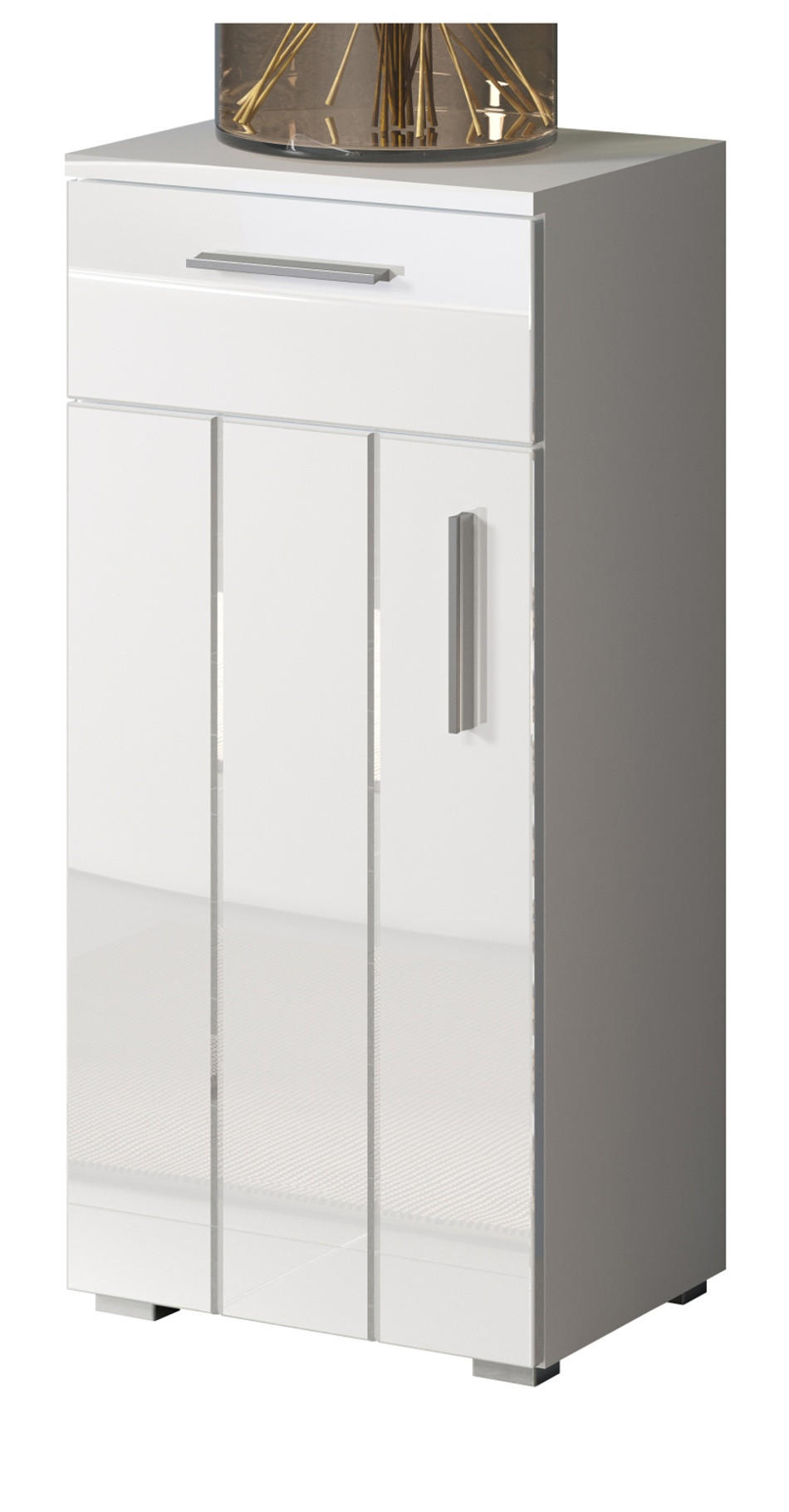 Top.Furn Kommode Weiß Hochglanz 37x83x31 cm
