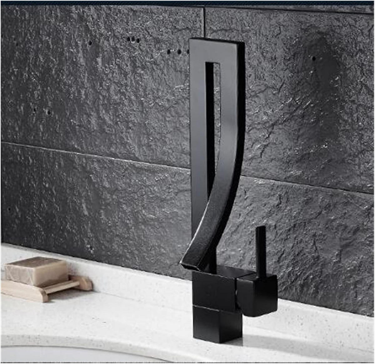 BADEZIMMERARMATUR, 35 x 10 cm, schwarz - Schwarz, Metall (40/10/15cm) - Vallsero