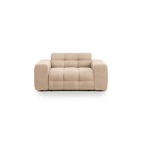 SOFA Kendal aus Samt mandelbeige 2 Sitzplätze - Beige, Textil (156/79/103cm) - Micadoni