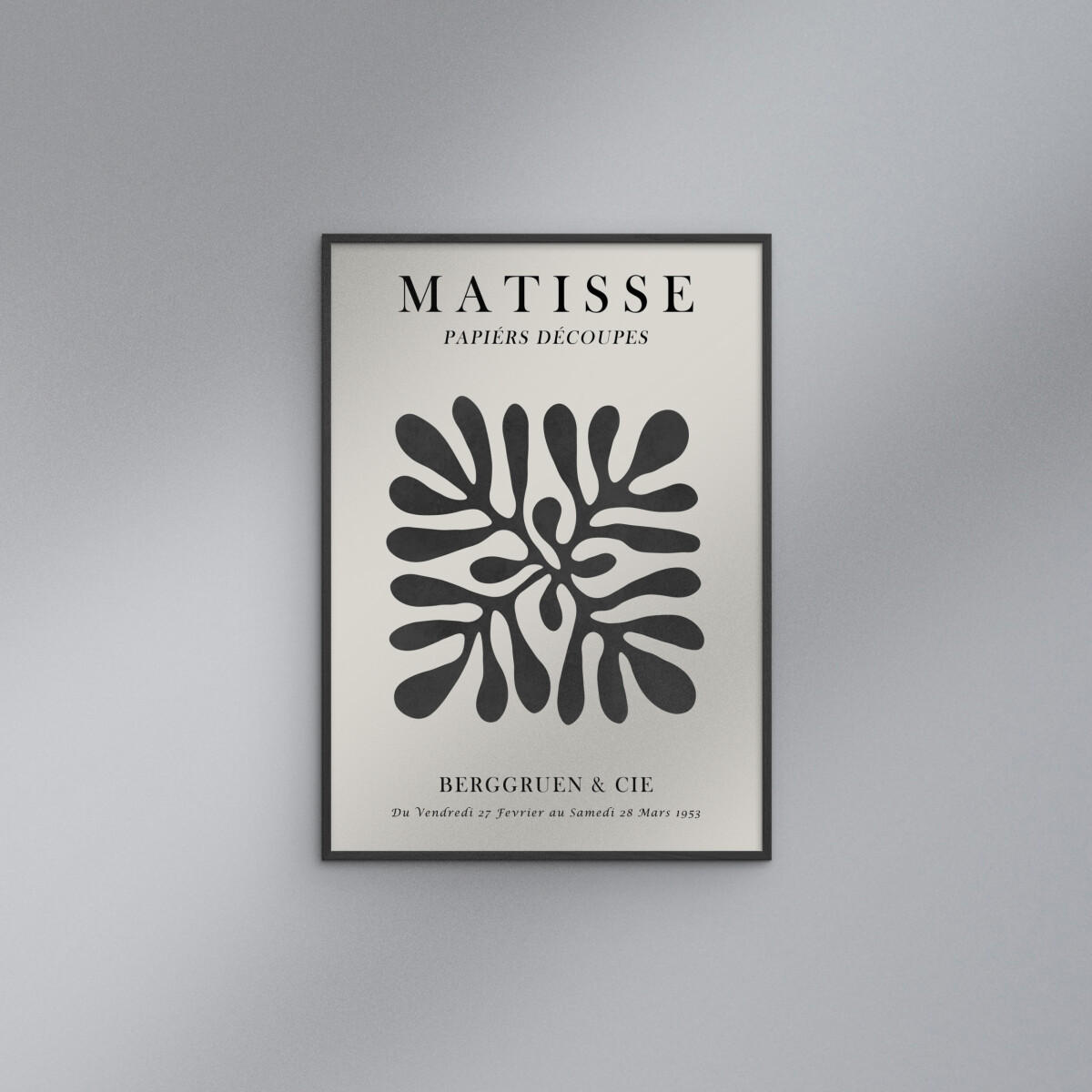 POSTER mit Rahmen Vitor Costa - Matisse floral Poster 1 - Schwarz, Holz/Papier (70/100cm) - Poster&Frame